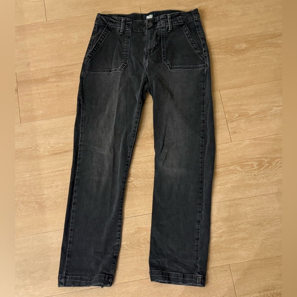 PAIGE women’s black Straight Jeans